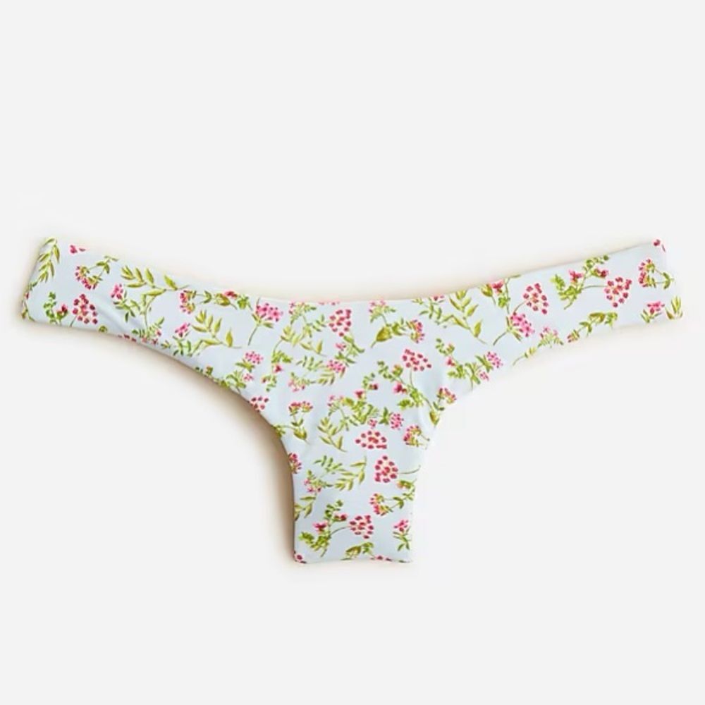J.Crew - NWT - Curved-waist cheeky bikini bottom in cloud meadow floral - XXL